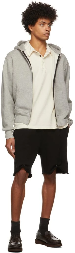 商品Les Tien|Grey Cotton Cropped Hoodie,价格¥671,第4张图片详细描述