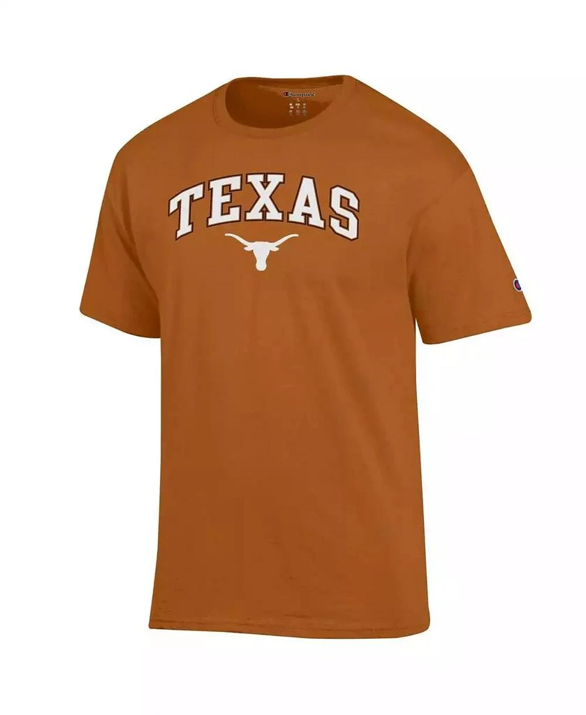 商品CHAMPION|Men's Texas Orange Texas Longhorns Arch Over Logo T-Shirt,价格¥186,第2张图片详细描述