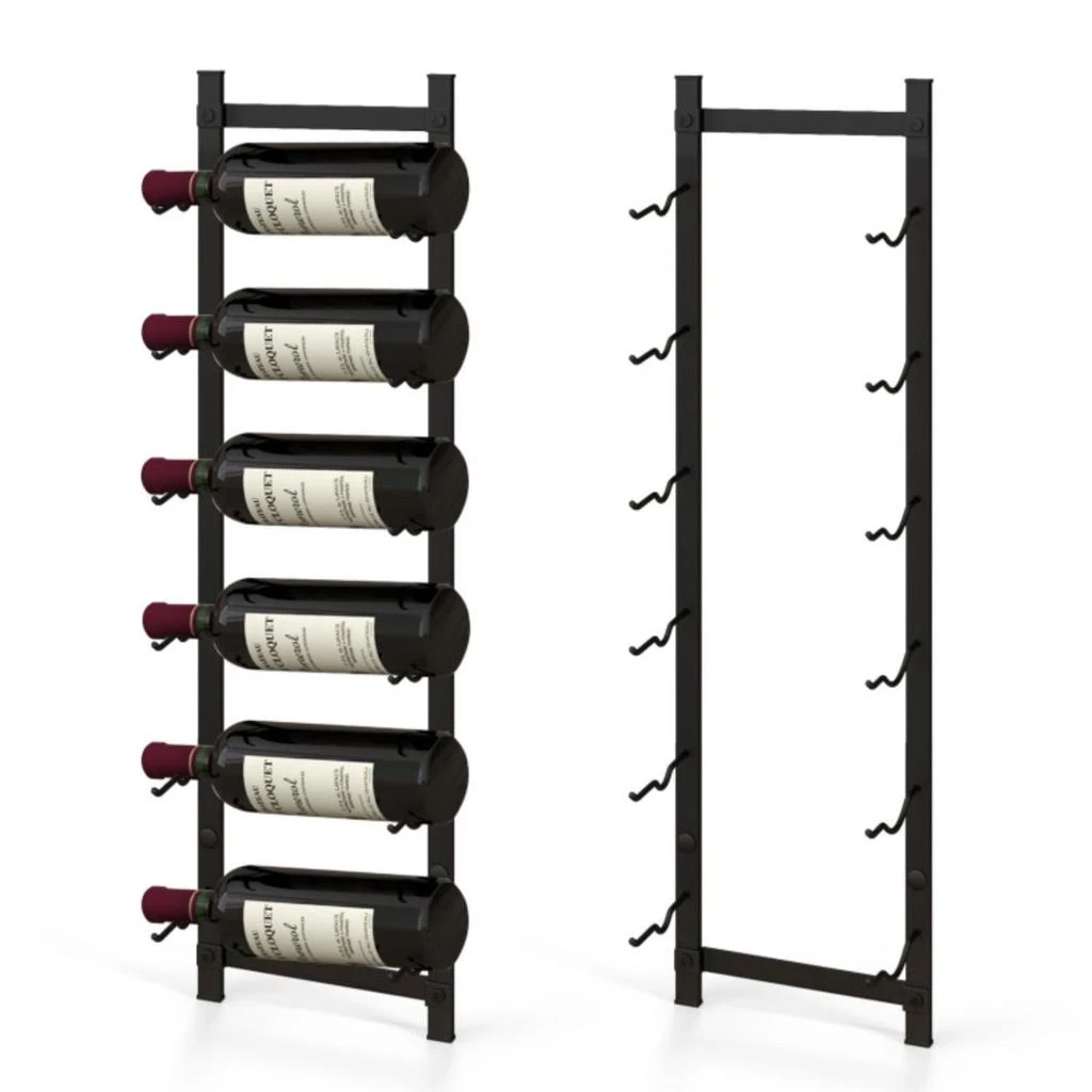 商品Hivvago|Rust proof Wall Mounted Wine Rack for 6 or 9 Bottles-M,价格¥350,第1张图片
