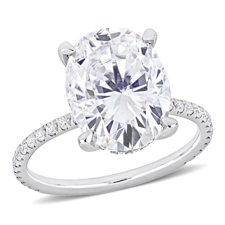 商品Amour|4 7/8 CT TGW Created Moissanite-White Fashion Ring 10k White Gold,价格¥4277,第1张图片