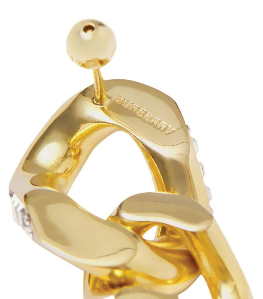 商品Burberry|Gold-Plated and Crystal Chain-Link Earrings,价格¥3285,第4张图片详细描述