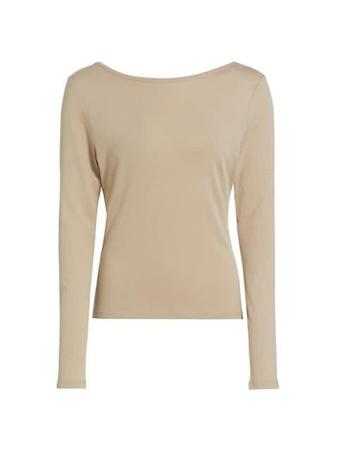 Reversible Cotton-Blend Pullover Top商品第1张图片规格展示