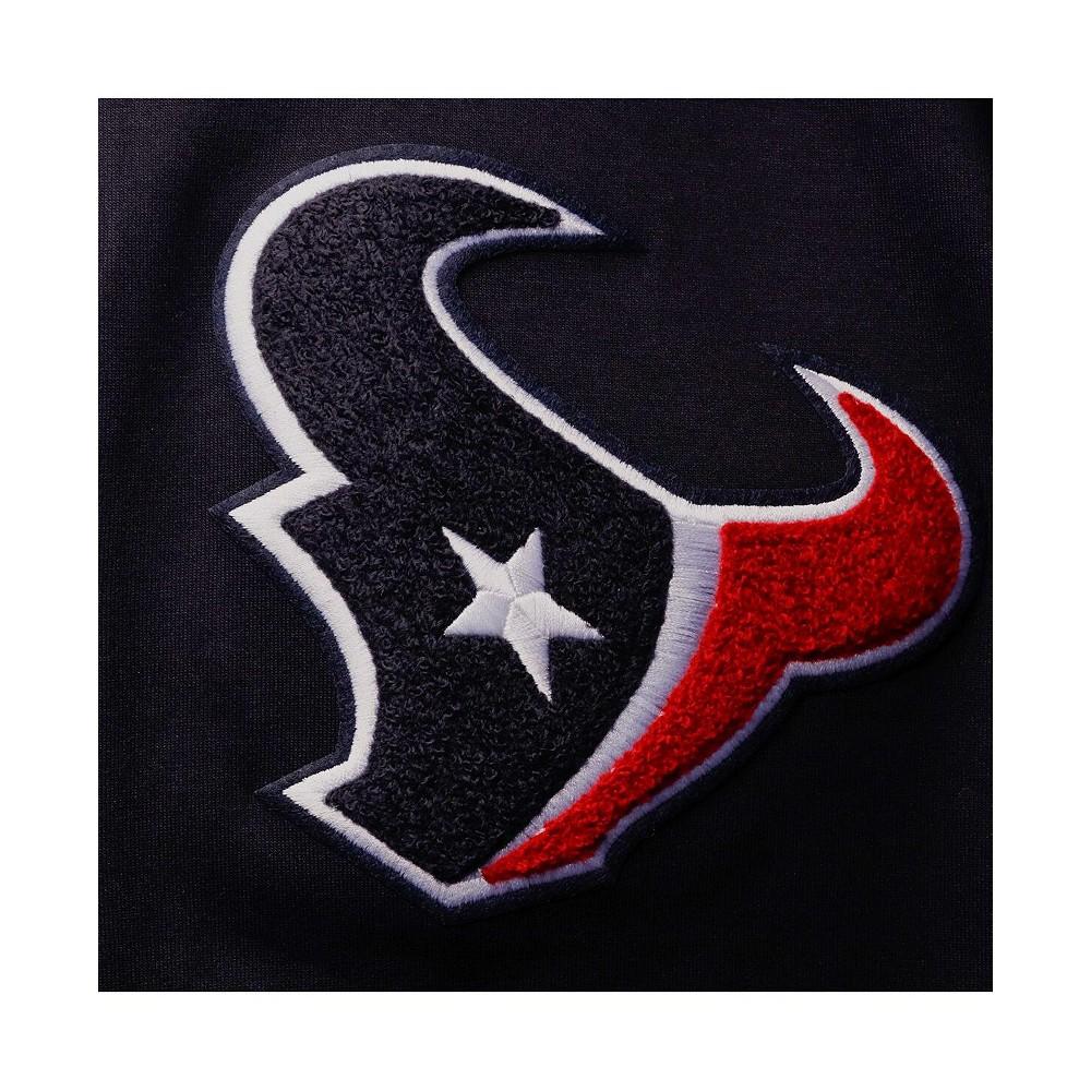 Men's Navy Houston Texans 4-Hit Full-Zip Hoodie商品第5张图片规格展示