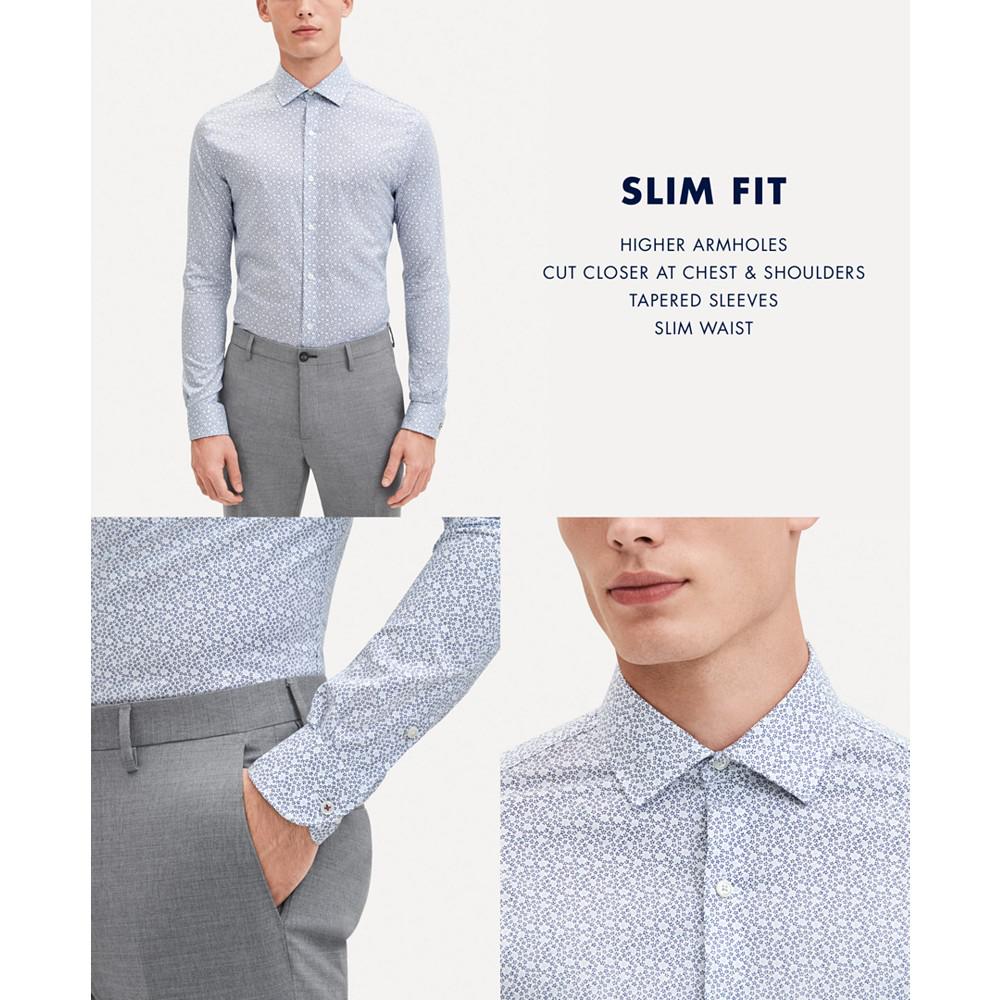 Men's Supima Cotton Slim Fit Non-Iron Performance Stretch Dress Shirt商品第6张图片规格展示