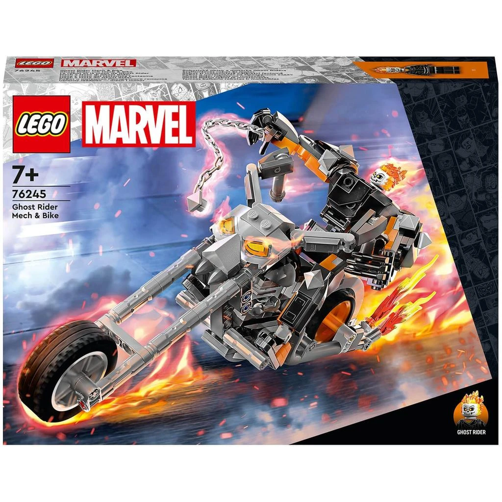 商品LEGO|LEGO Marvel Ghost Rider Mech & Bike Motorbike Toy (76245),价格¥328,第1张图片