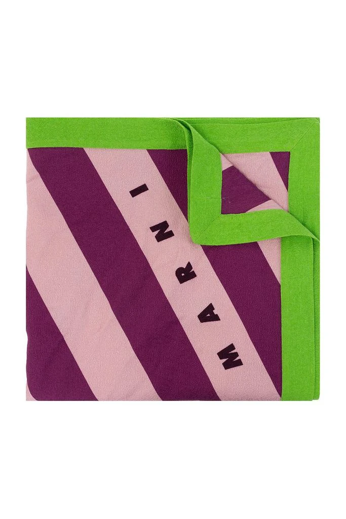 商品Marni|Marni Logo Printed Striped Bath Towel,价格¥1913,第1张图片