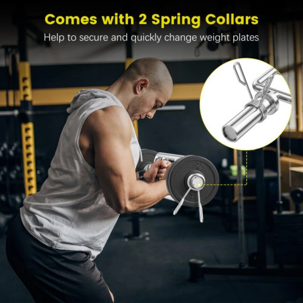 700 LBS Olympic Triceps Bar with Knurled Handles for Squats  Deadlifts  Shrugs 商品