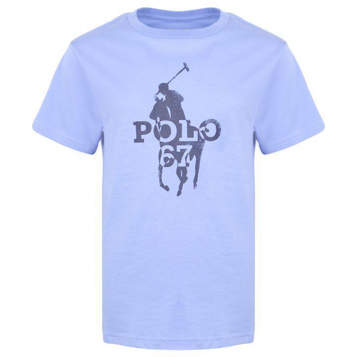 商品Ralph Lauren|Blue Polo 67 Pony Motif Short Sleeve T Shirt,价格¥393-¥428,第1张图片