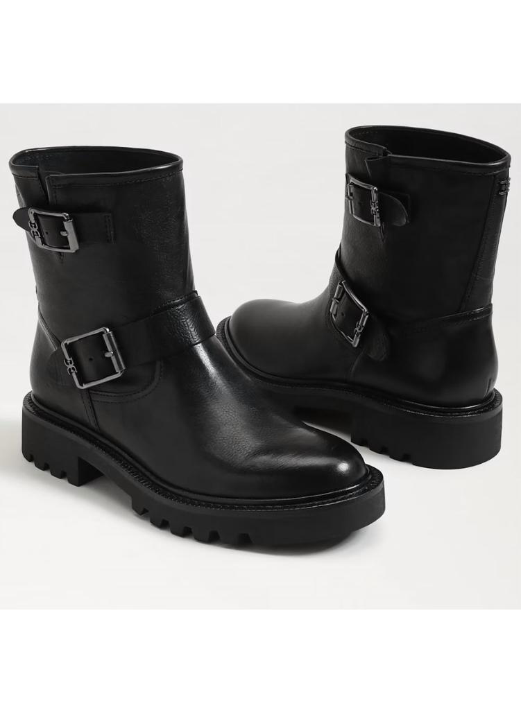Botas de moto Kinsley para mujer en piel negra. image 2