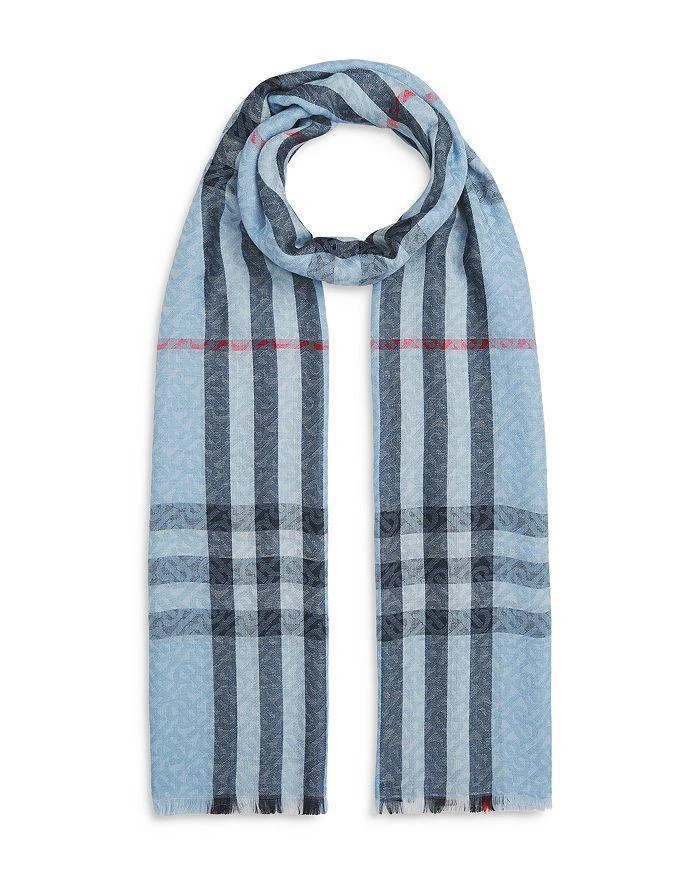 商品Burberry|Giant Check Wool & Silk Scarf ,价格¥2493,第1张图片