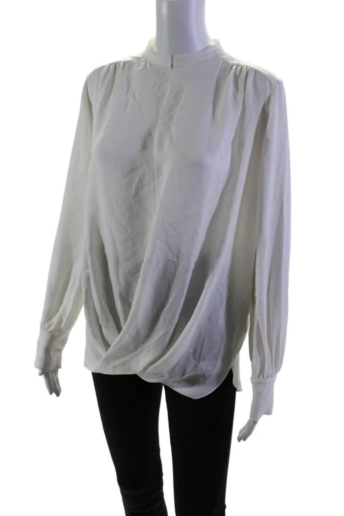 商品[二手商品] Dice Kayek|Dice Kayek Women Silk Chiffon High Neck Cut Out Long Sleeve Blouse White,价格¥3416,第2张图片详细描述