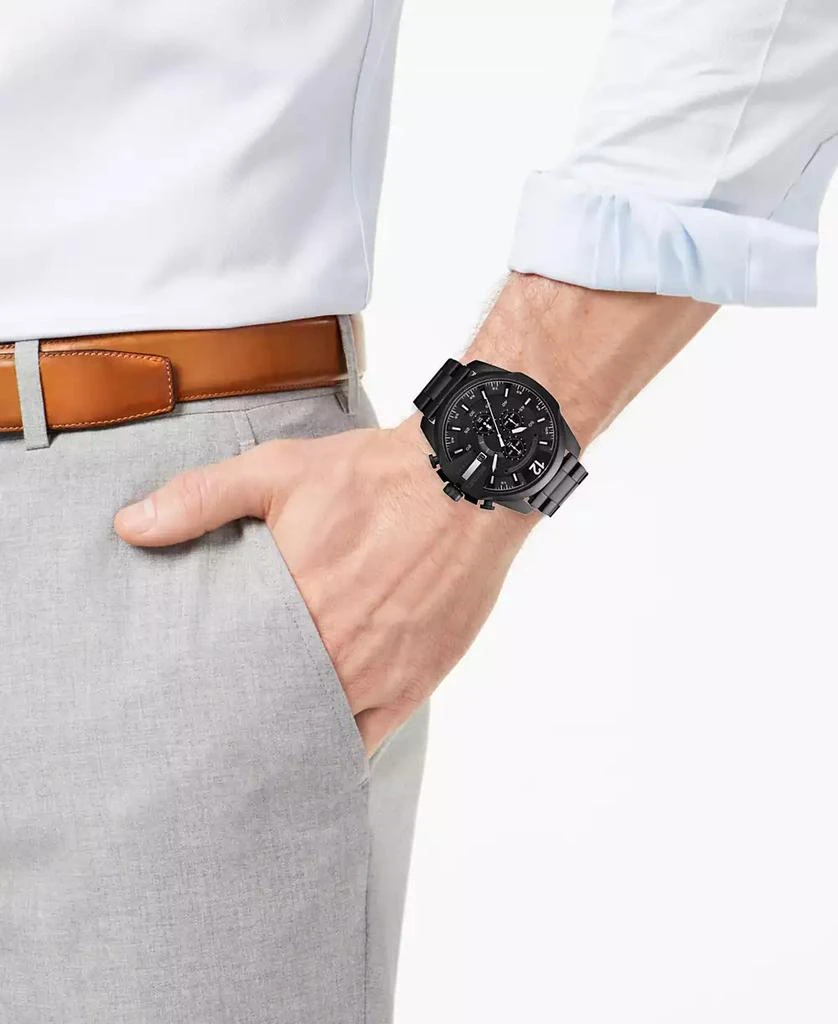 商品Diesel|Men's Chronograph Black Ion-Plated Stainless Steel Bracelet Watch 51mm DZ4283,价格¥2010,第3张图片详细描述