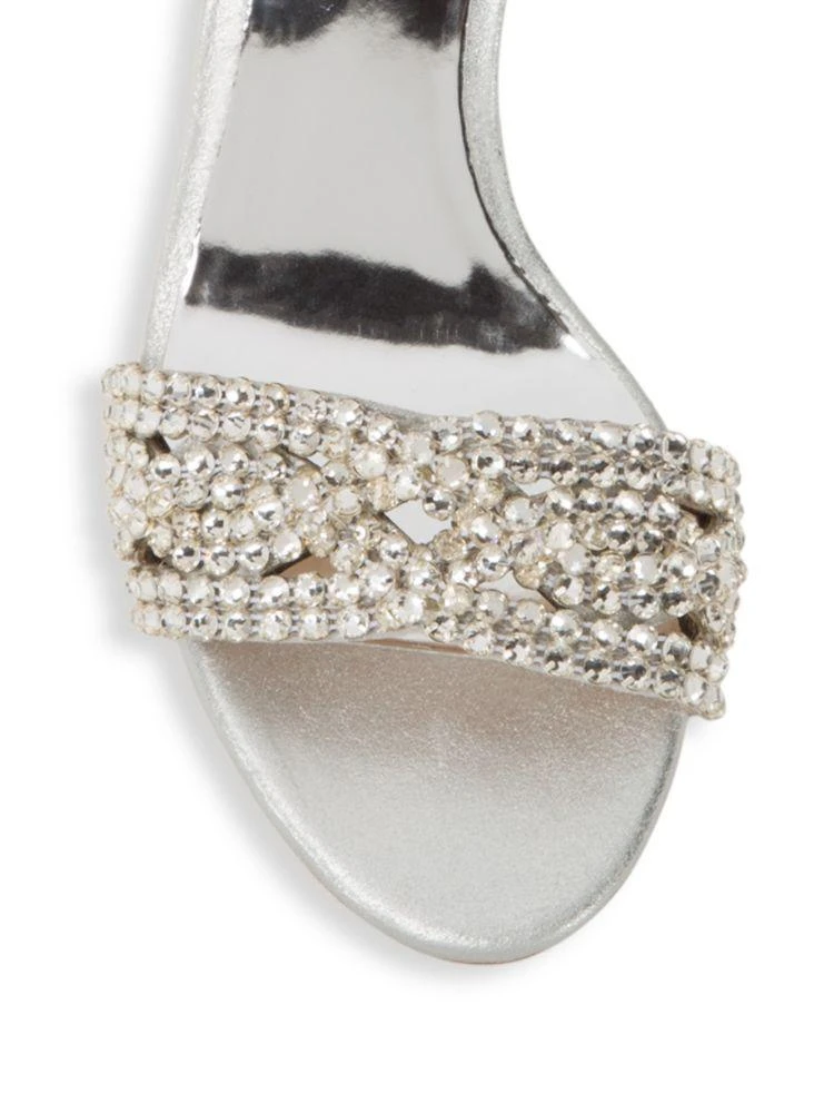 商品Badgley Mischka|Triana Satin Open Toe Pumps,价格¥1026,第3张图片详细描述
