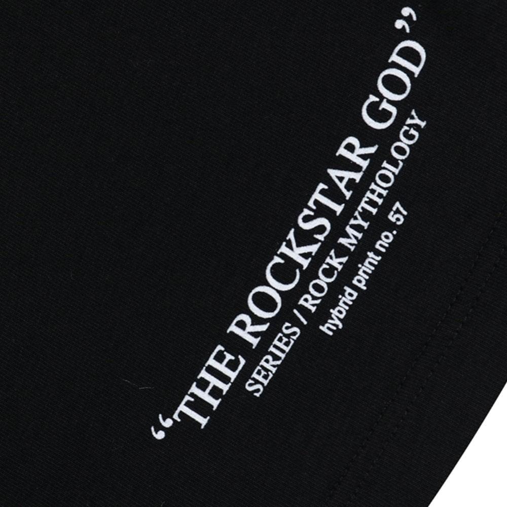 Rock Print T Shirt Black商品第4张图片规格展示