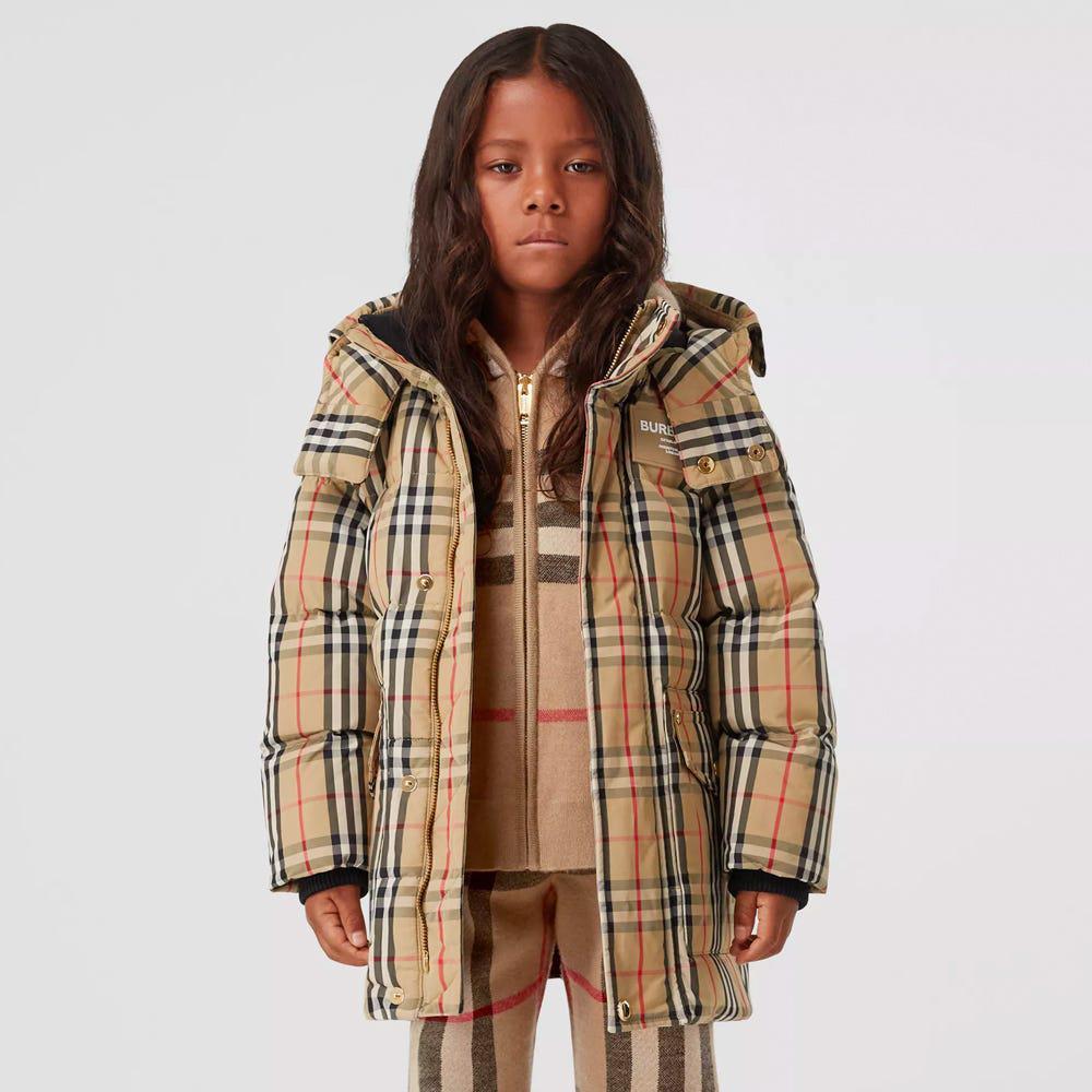 商品Burberry|Archive Beige Vintage Check Aubin Puffer Coat,价格¥4631,第6张图片详细描述