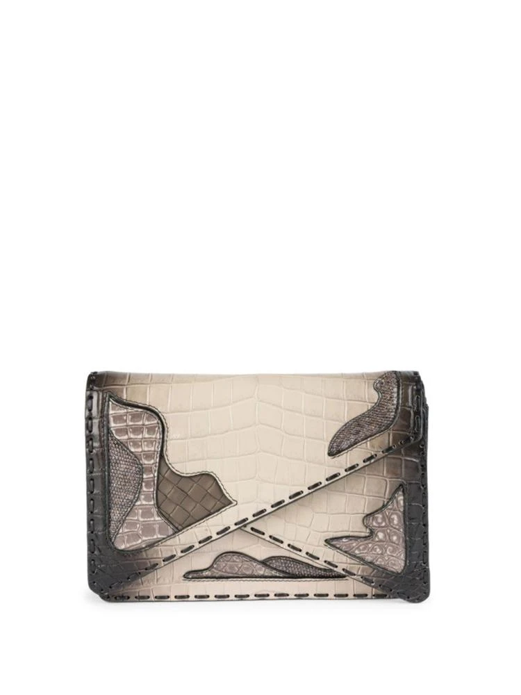 商品Bottega Veneta|Exotic Crocodile & Leather Clutch,价格¥106439,第1张图片