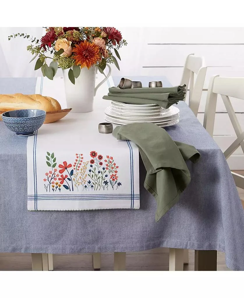 Flower Garden Embellished Table Runner, 14" x 72" 商品