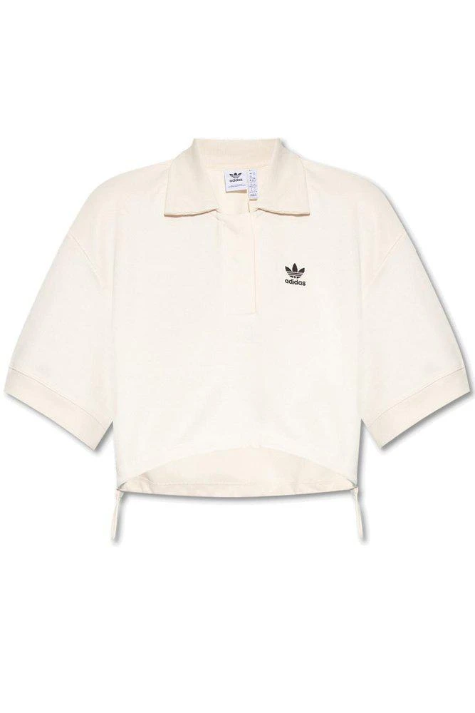 商品Adidas|Adidas Originals Logo Embroidered Cropped Polo Shirt,价格¥229,第1张图片