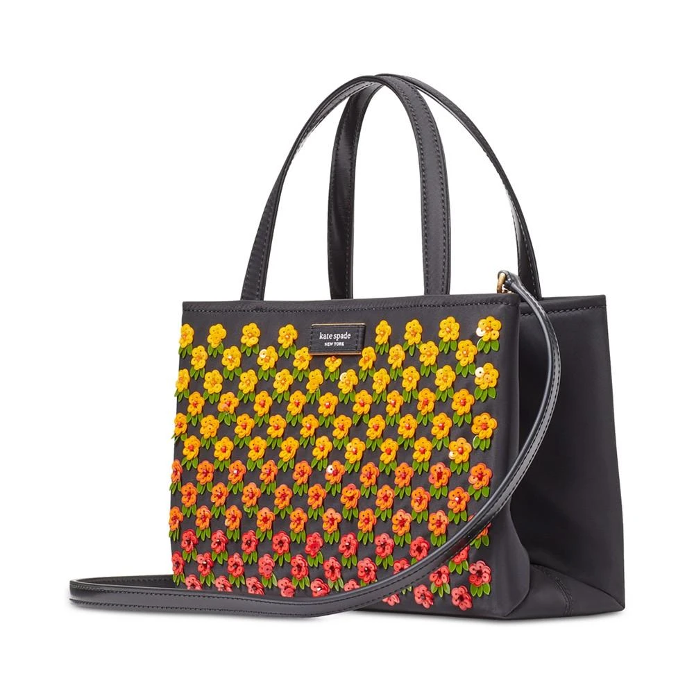 商品Kate Spade|Sam Icon Floral Embellished Nylon Small Tote,价格¥1794,第3张图片详细描述