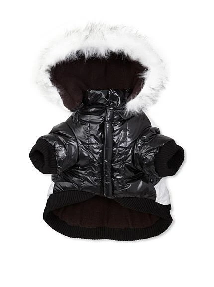商品Pet Life|Fashion Striped Ultra-Plush Pet Parka Coat,价格¥304,第4张图片详细描述