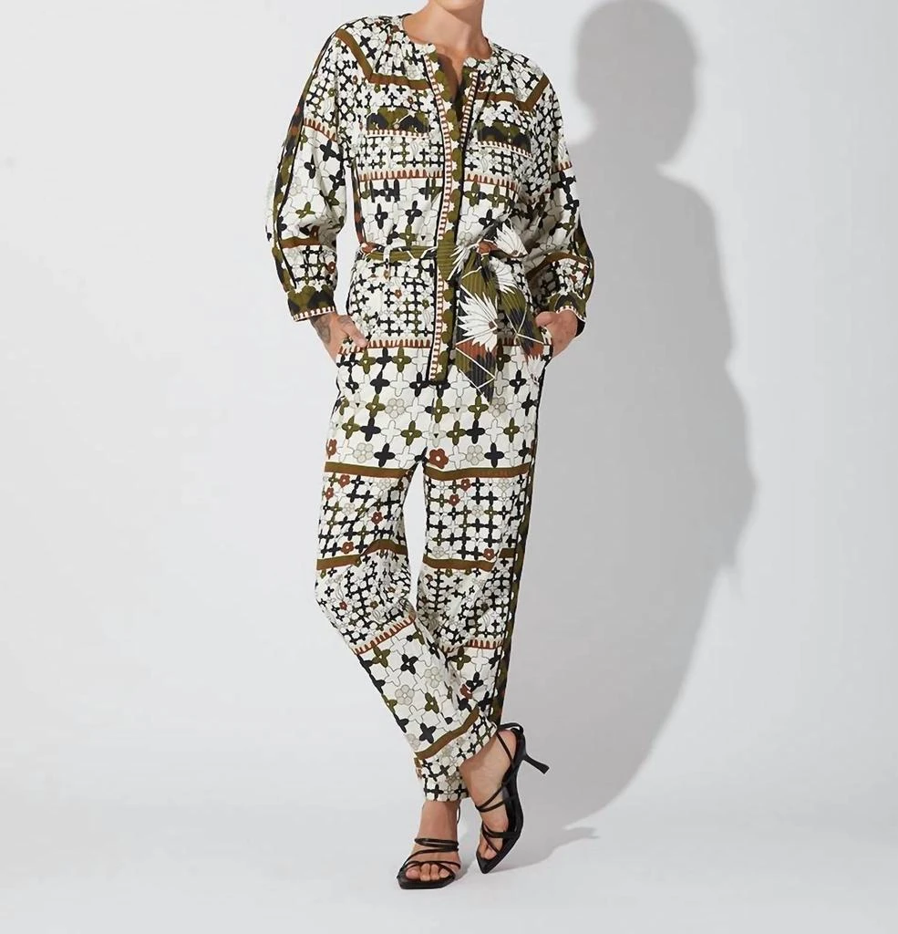 商品Cleobella|Nadia Jumpsuit in Art Deco Print,价格¥1510,第1张图片