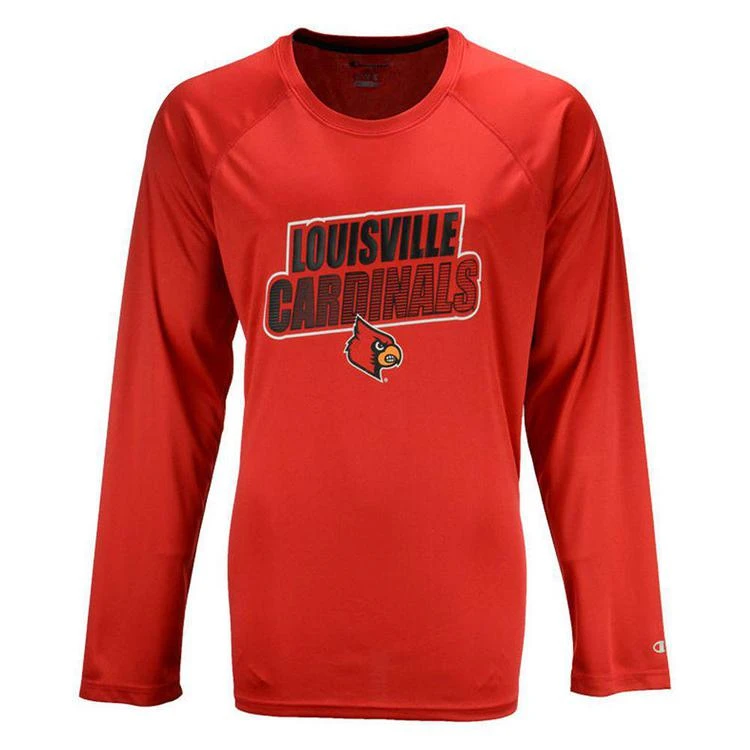 商品CHAMPION|Men's Louisville Cardinals Practice Squad Long Sleeve T-Shirt,价格¥208,第1张图片