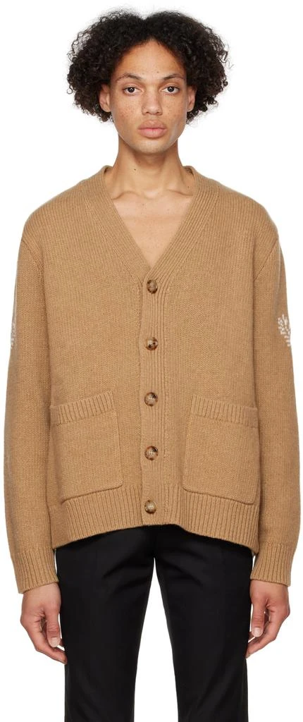 商品Burberry|Tan Equestrian Knight Cardigan,价格¥8487,第1张图片