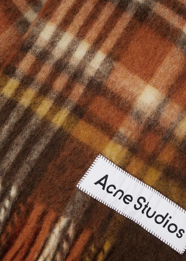 商品Acne Studios|Vally tartan alpaca-blend blanket scarf,价格¥2432,第4张图片详细描述