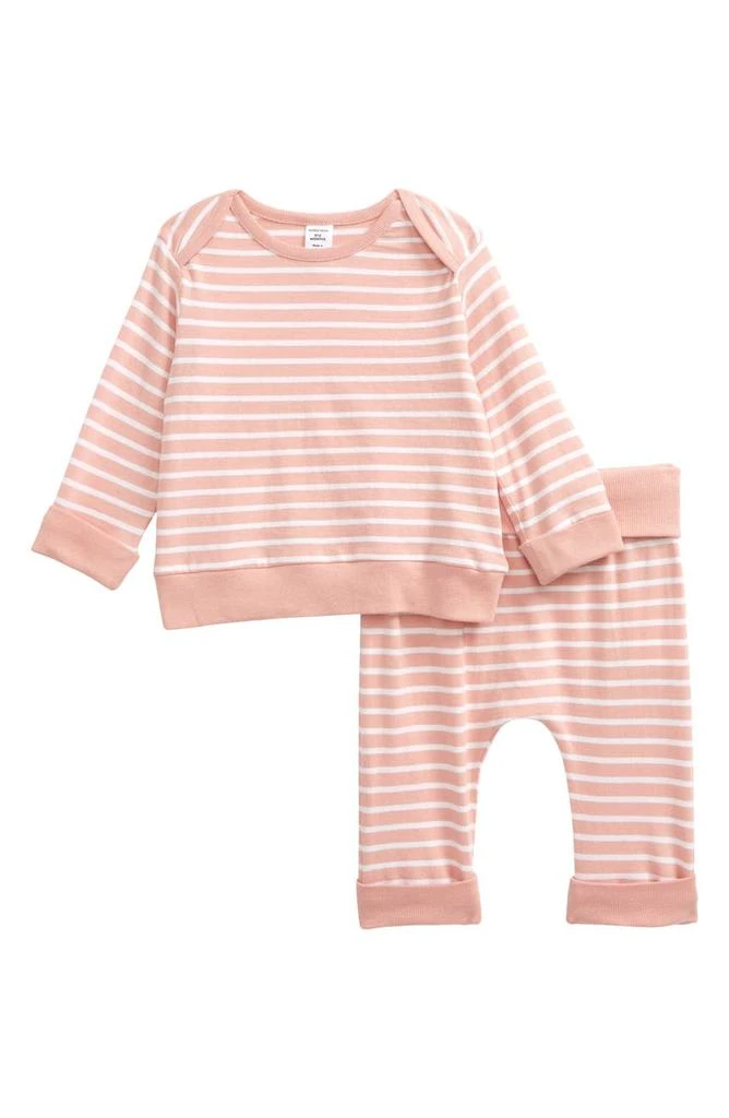 商品Nordstrom|Kids' Nordstrom Grow with Me Organic Cotton Top & Pants Set,价格¥114,第1张图片