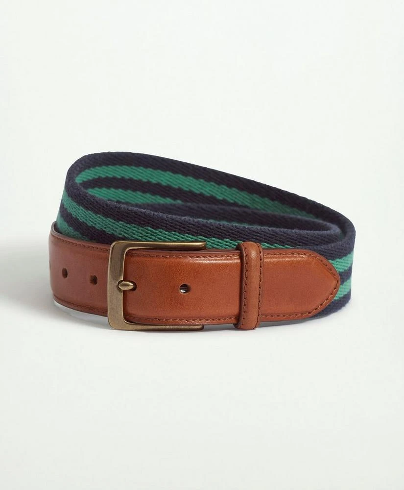 商品Brooks Brothers|Webbed Cotton Striped Belt,价格¥376,第1张图片