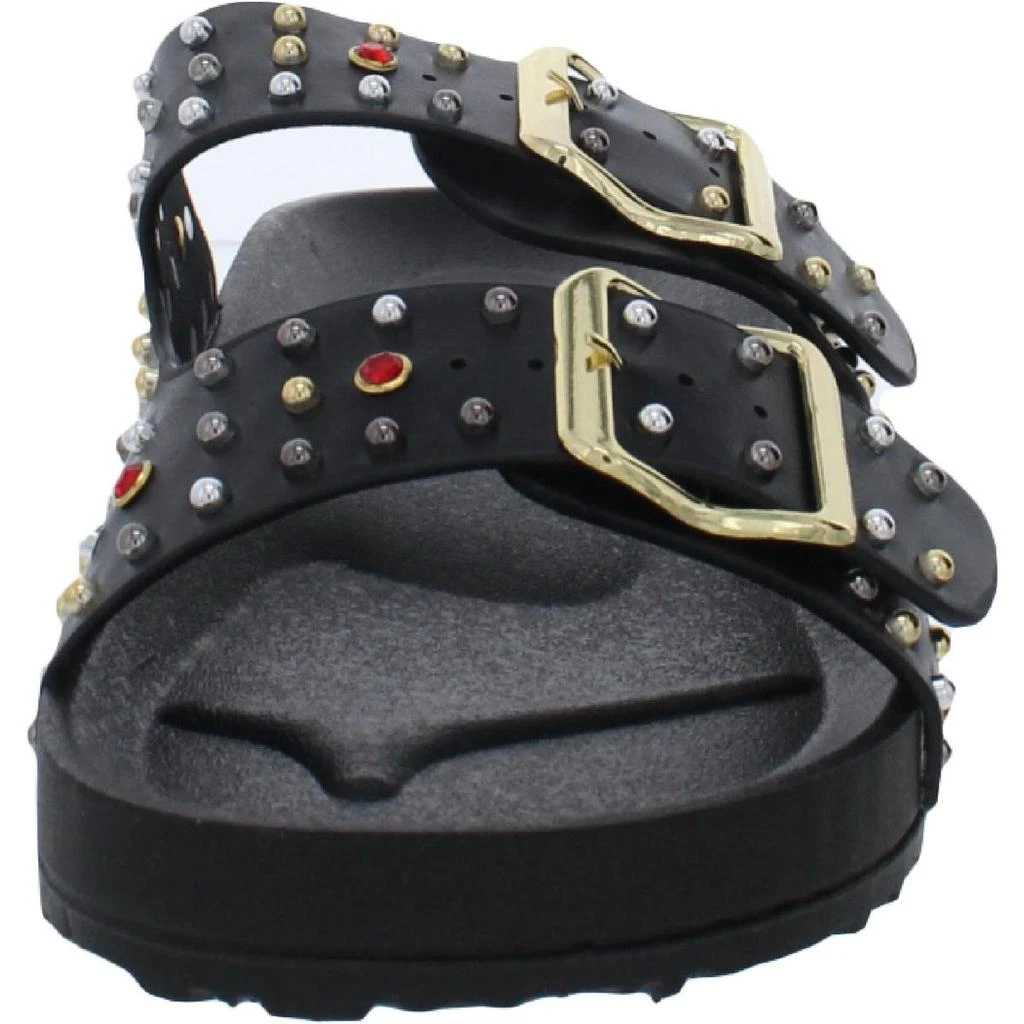 商品Steve Madden|Madden Girl Womens Teddy S Rhinestones Studded Footbed Sandals,价格¥108,第3张图片详细描述