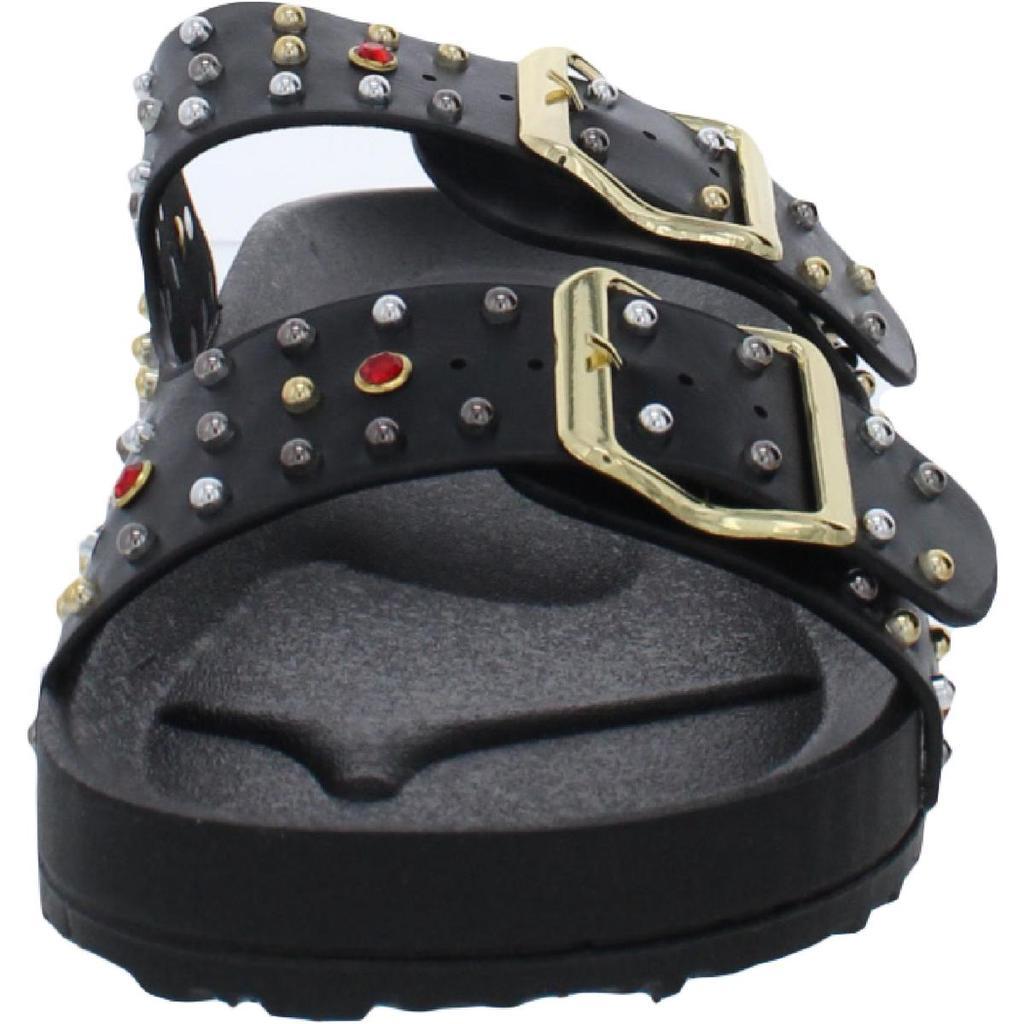 商品Steve Madden|Steve Madden Womens Teddy S Rhinestones Studded Footbed Sandals,价格¥73,第5张图片详细描述