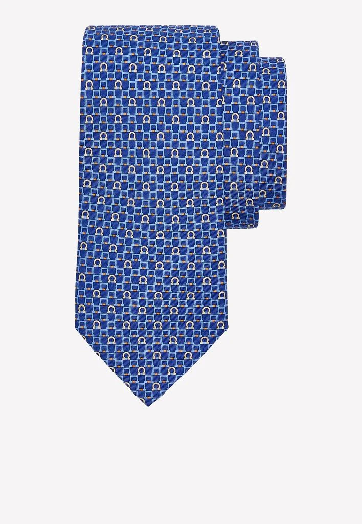 商品Salvatore Ferragamo|Gancini Print Silk Tie,价格¥1613,第1张图片
