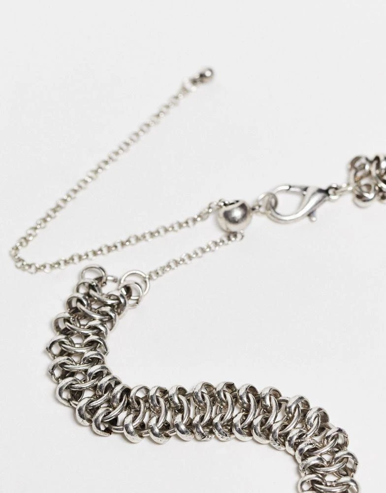 商品Reclaimed Vintage|Reclaimed Vintage unisex ultimate chunky chain necklace in silver,价格¥103,第3张图片详细描述