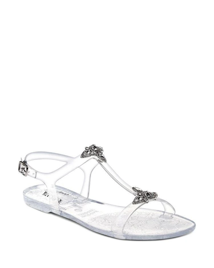 商品Badgley Mischka|Badgley Mischka Belize Embellished T-Strap Jelly Sandals ,价格¥525,第1张图片