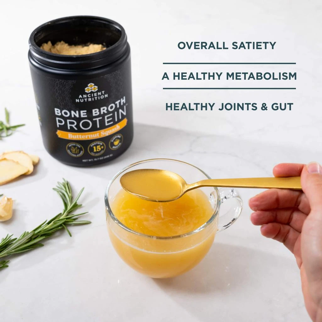 商品Ancient Nutrition|Bone Broth Protein November ’23 Insert | Powder Butternut Squash (15 Servings),价格¥357,第5张图片详细描述