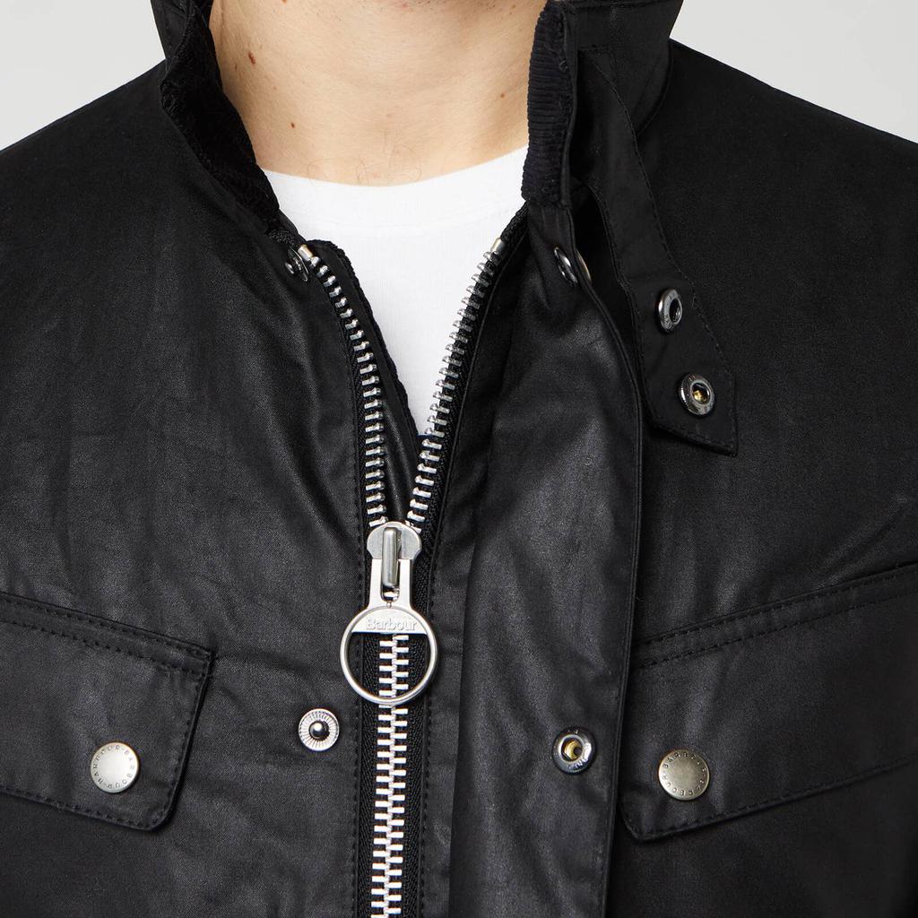 Barbour International Men's Duke Wax Jacket - Black商品第6张图片规格展示