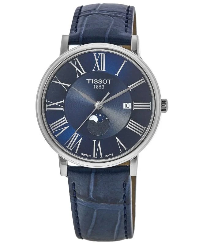商品Tissot|Tissot Carson Premium Blue Dial Leather Strap Men's Watch T122.423.16.043.00,价格¥1957,第1张图片