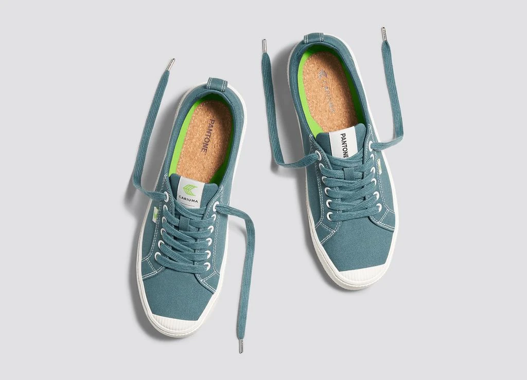 OCA Low Pantone Tapestry Blue Canvas Contrast Thread Sneaker Women 商品