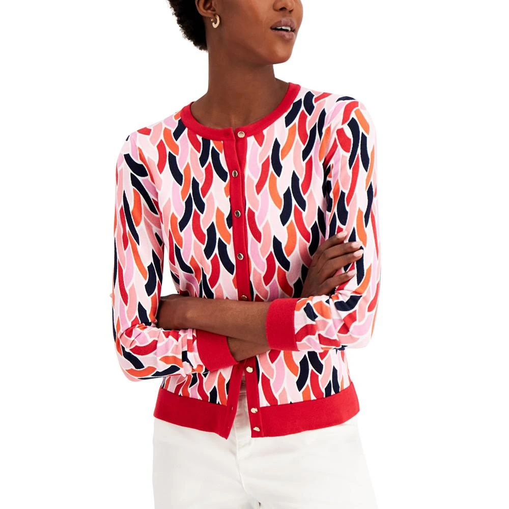 商品Charter Club|Printed Multicolor Cardigan, Created for Macy's,价格¥223,第3张图片详细描述