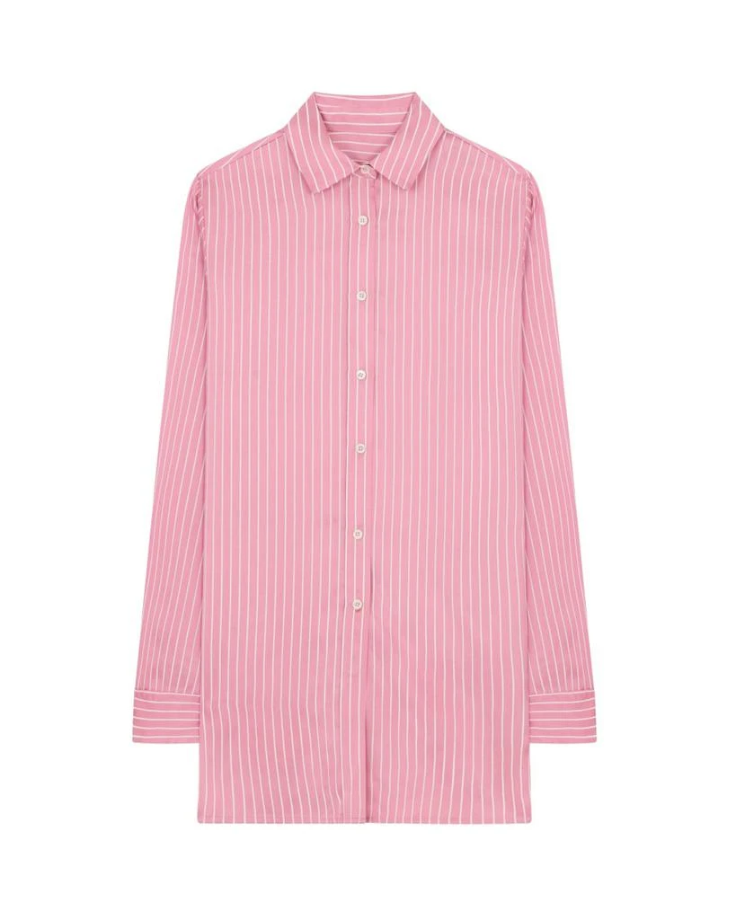 商品Serena Bute|Satin Stripe Open Back Shirt - Pink,价格¥3406,第1张图片