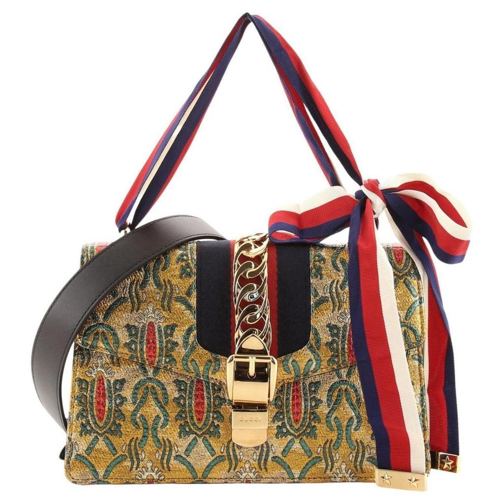商品Gucci|Mini Sylvie Multicolor Brocade Bag,价格¥12288,第3张图片详细描述