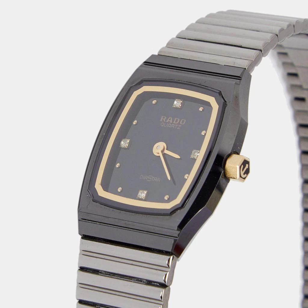 商品[二手商品] Rado|Rado Black DiaStar Tungston Stainless Steel 133.9540.3 Women's Wristwatch 20MM,价格¥2707,第3张图片详细描述