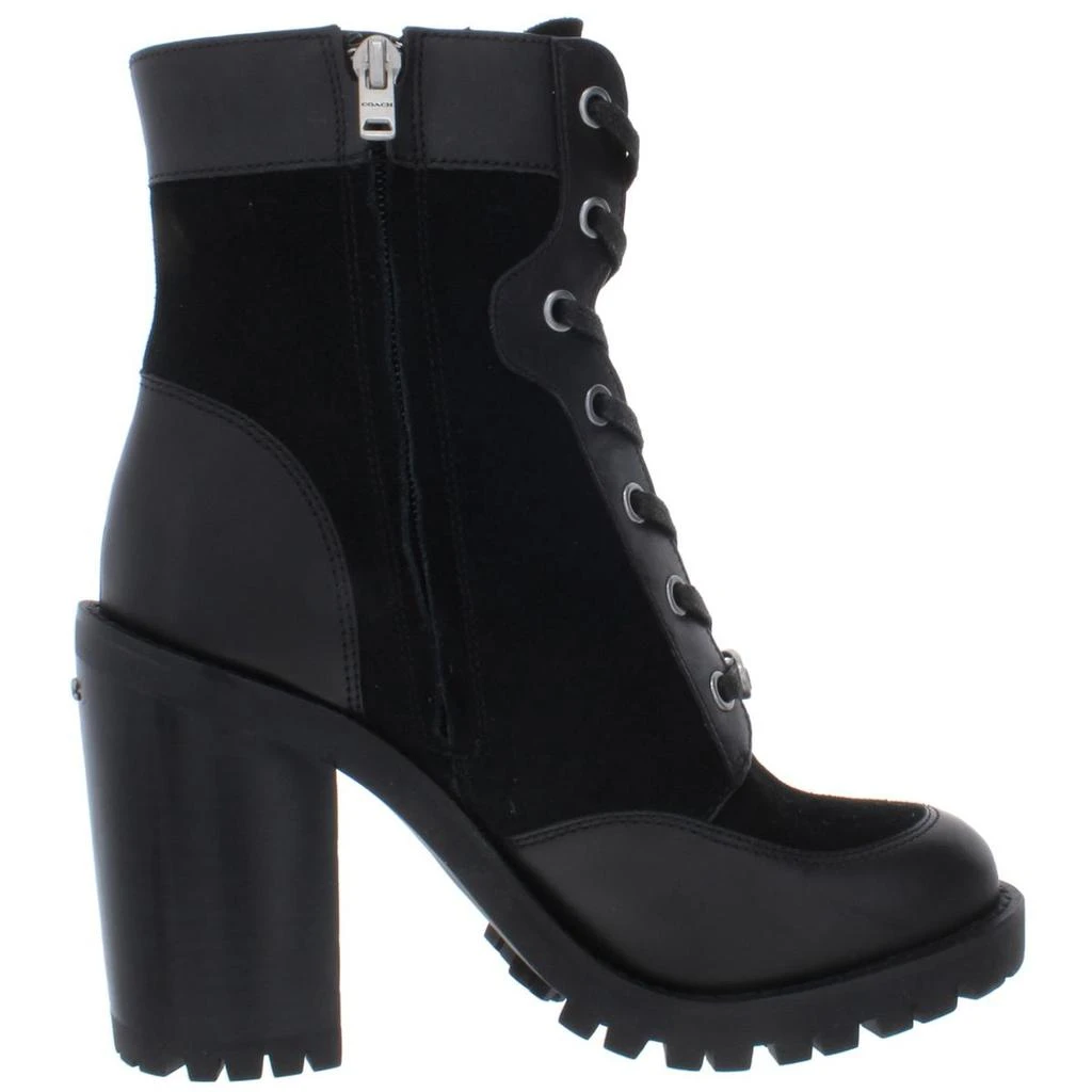 商品Coach|Coach Womens Hedy Leather Ankle Combat Boots,价格¥742,第3张图片详细描述