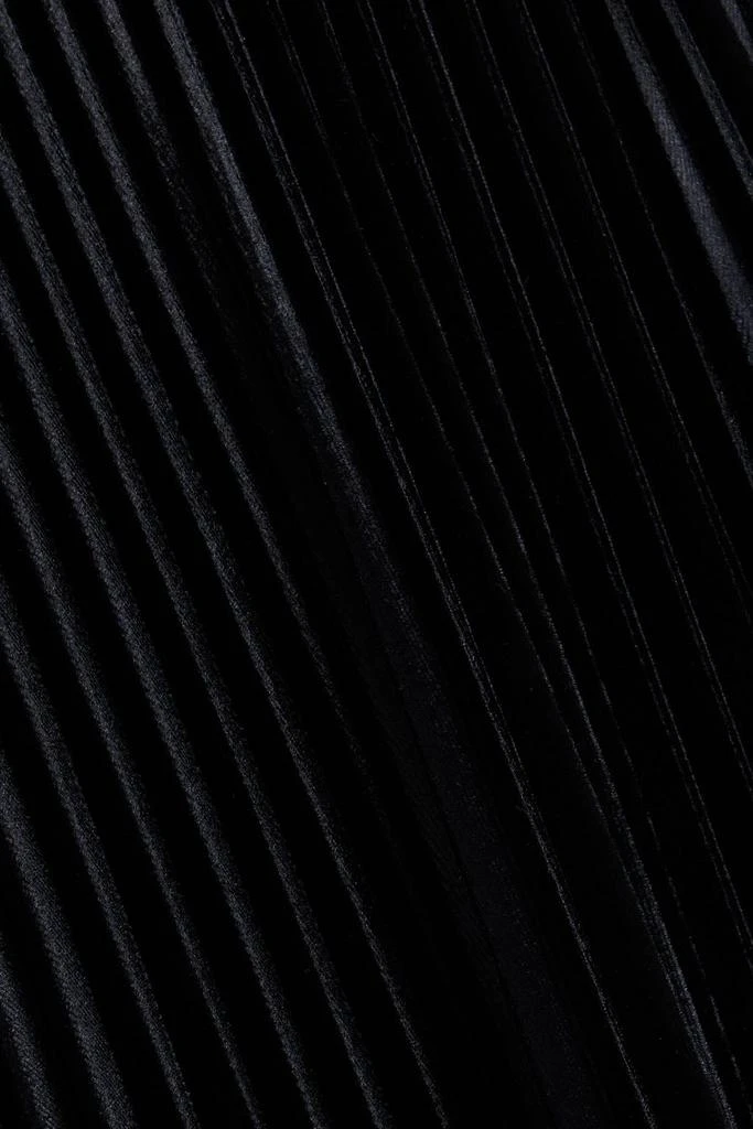 商品Valentino|Pleated stretch-velvet midi skirt,价格¥6442,第4张图片详细描述