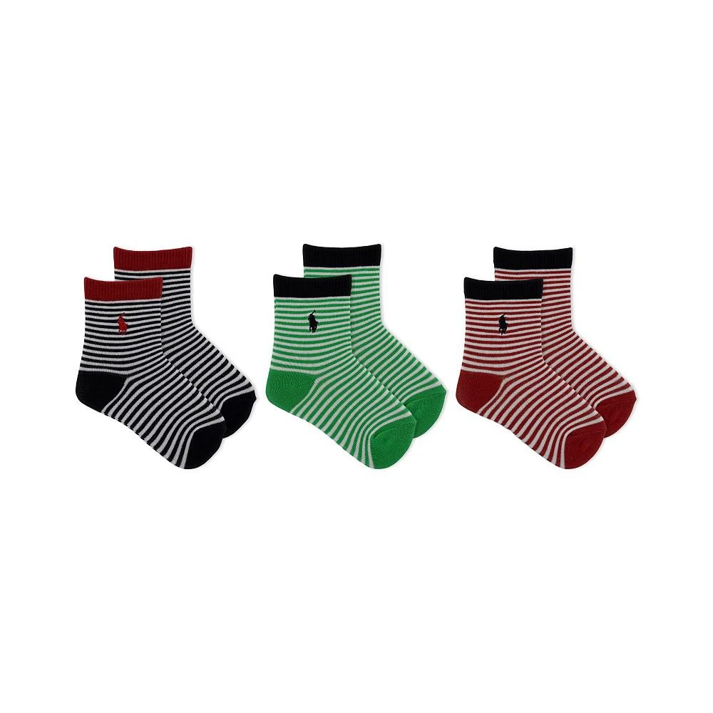 商品Ralph Lauren|Baby Boys Saint James Stripe Assorted Socks, Pack of 3,价格¥112,第1张图片