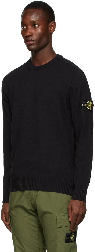 商品Stone Island|Black Stocking Stitch Sweater,价格¥1521,第4张图片详细描述