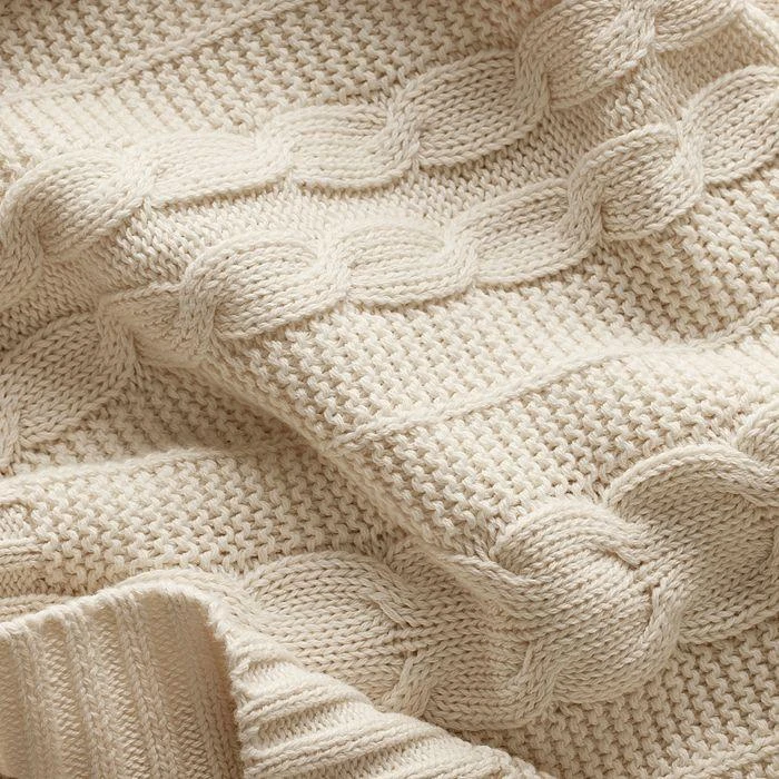 商品Boll & Branch|Cable Knit Organic Cotton Baby Blanket,价格¥519,第5张图片详细描述