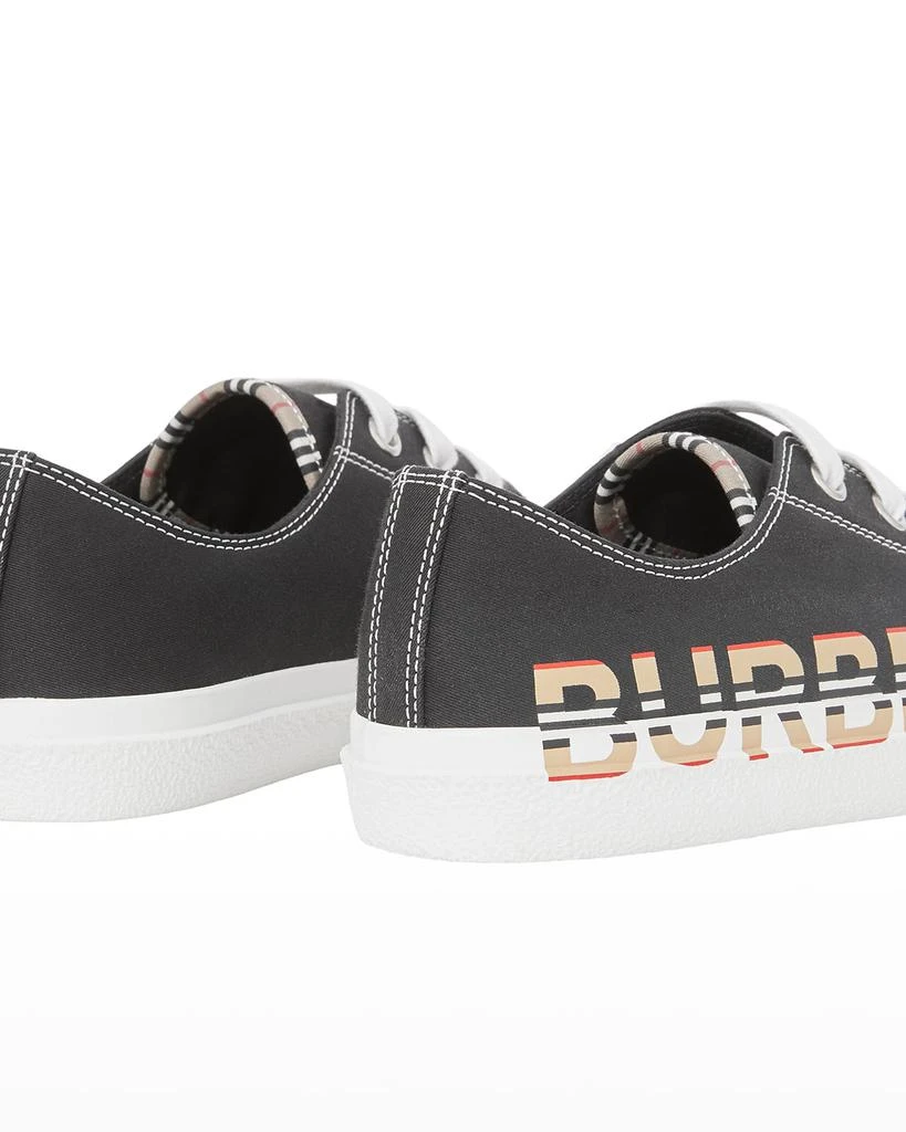 商品Burberry|Kid's Larkhall Icon Stripe Logo Low-Top Sneakers, Toddler/Kids,价格¥990,第4张图片详细描述