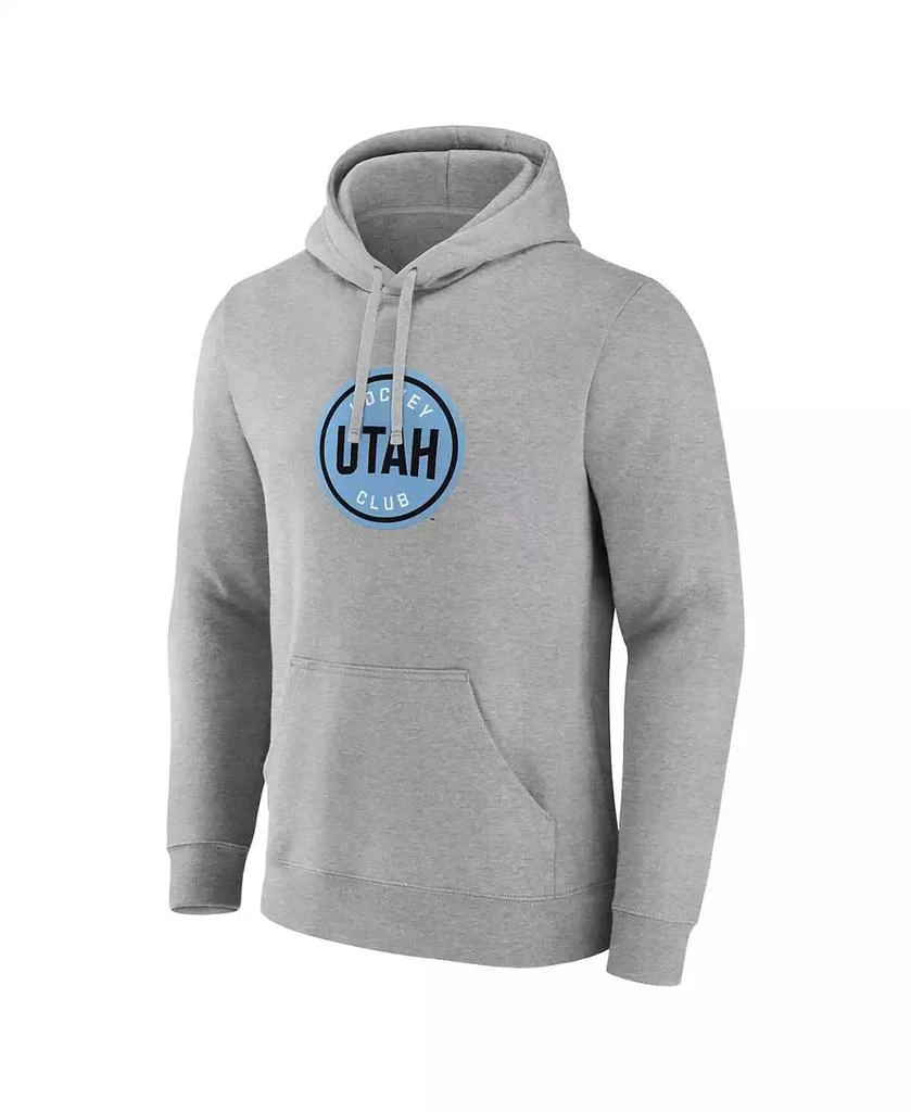 商品Fanatics|Men's Steel Heather Utah Hockey Club Draft Logo Pullover Hoodie,价格¥388,第2张图片详细描述
